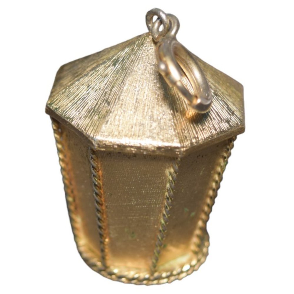 Large Vintage Trifari Solid Triege Perfume Charm. Signed